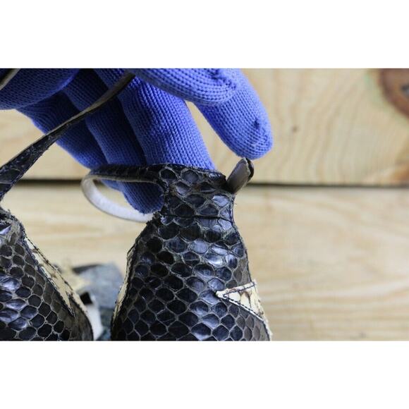Miu Miu Shoes Womens 9 Heels Snake Python Leather Platform Buckle 2003 Vtg Y2K - Picture 12 of 13